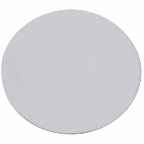 White aluminium coaster D 10 cm