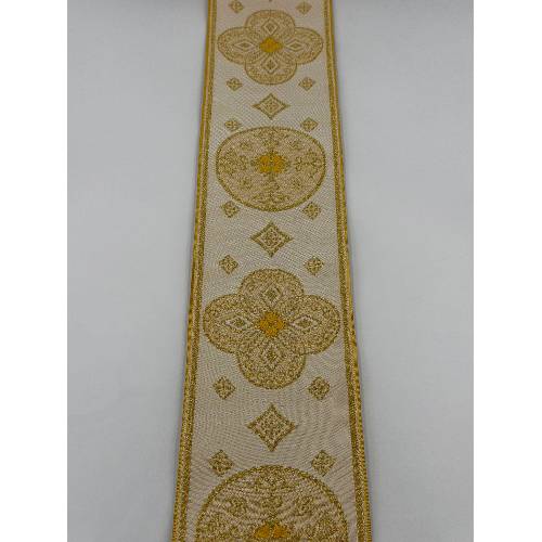 Szeroki Galon (10,5 cm) Liturgiczny Półmetalowy EMMA 253