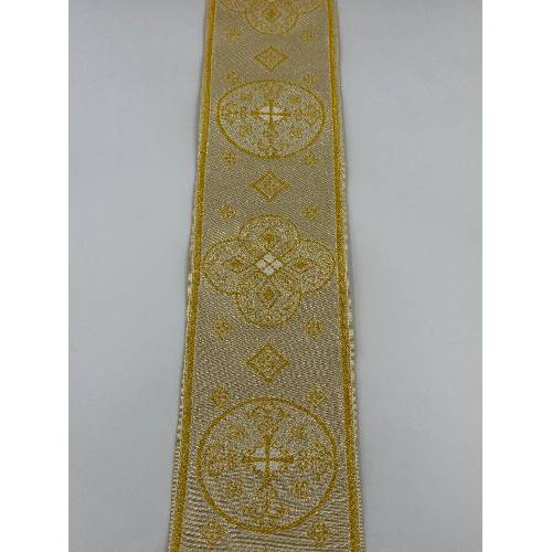 Szeroki Galon (10,5 cm) Liturgiczny Półmetalowy EMMA 253