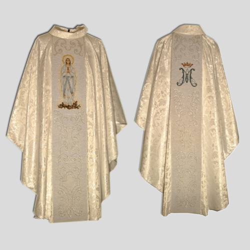 Ornat Damaszkowany z Pasem Matki Bożej z Lourdes