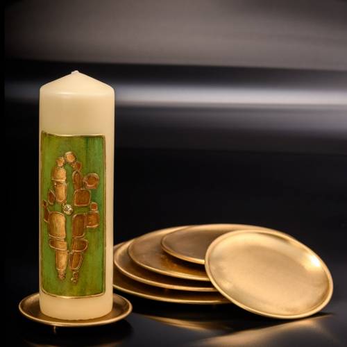 Matte brass plate D 21 cm