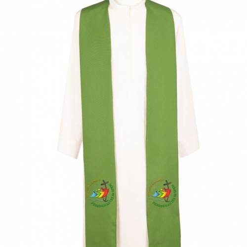 Stuła Kapłańska 4 Kolory Liturgiczne Haft Logo JUBILEUSZ 2025
