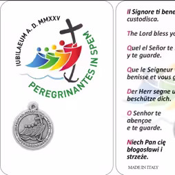 Karta Jubileusz z Posrebrzanym Medalikiem