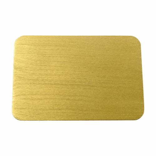 Gold aluminium  rectangular coaster