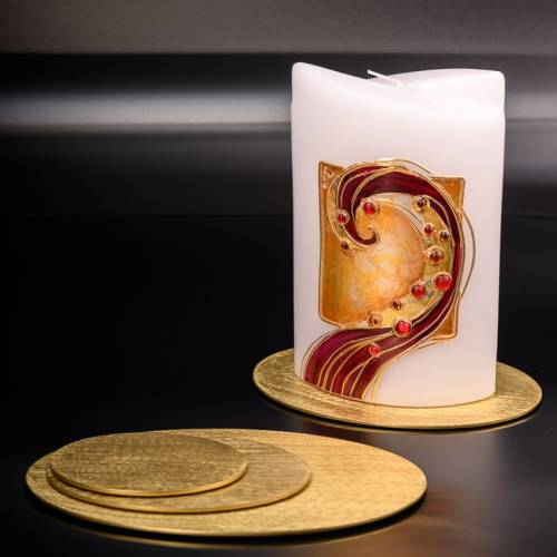 Gold aluminium coaster