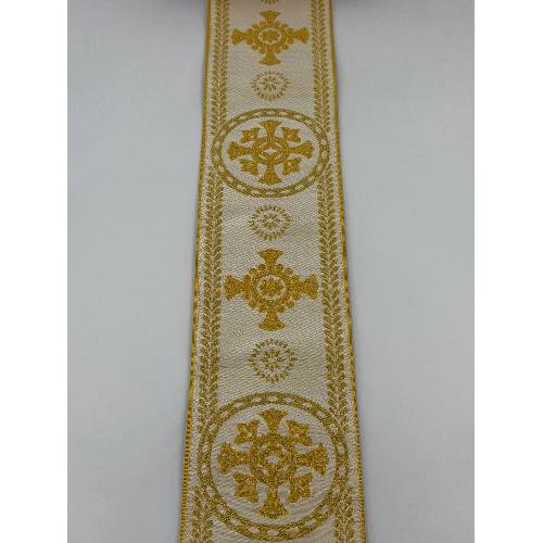 Szeroki Galon (10,5 cm) Liturgiczny Półmetalowy EMMA 251