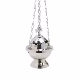 Turybularz Niklowany z Krzyżem H 15 cm