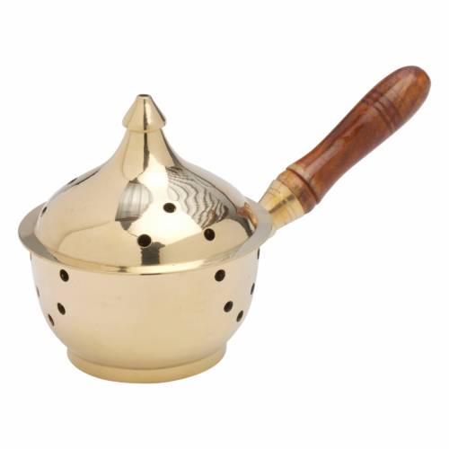 Incense pan with wooden handle