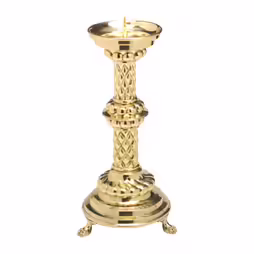 Portacandela da altare ottone dorato
