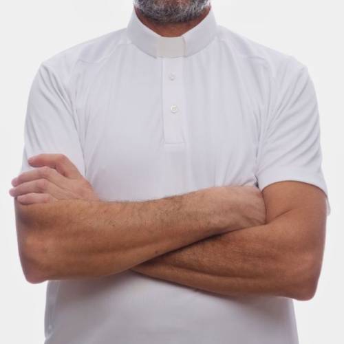 CLERGY POLO SHIRT TECHNICAL FABRIC M\M 100% POLYESTER