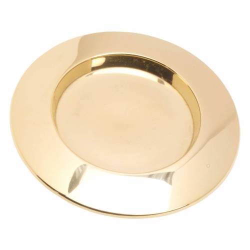 Coaster round brass D 12 cm
