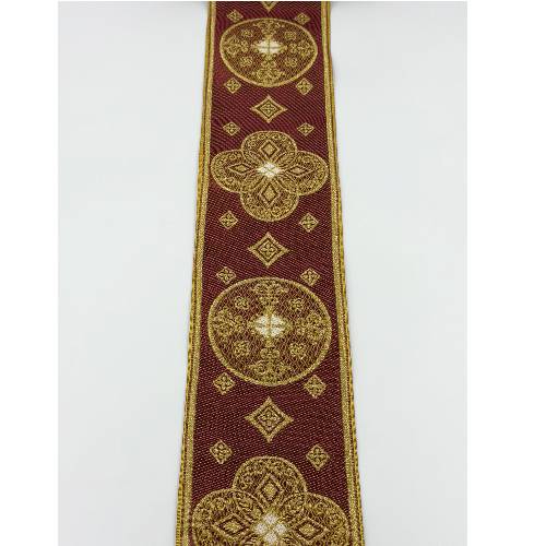 Szeroki Galon (10,5 cm) Liturgiczny Półmetalowy EMMA 253