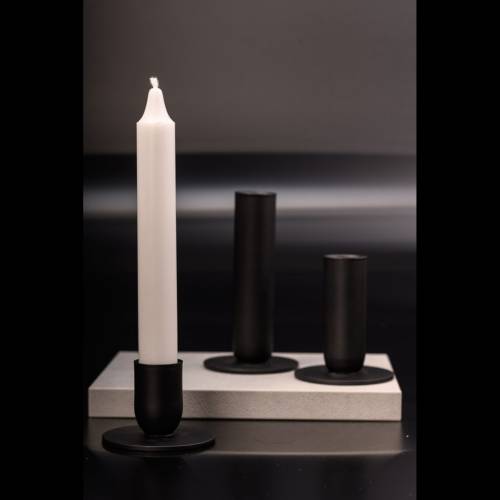 Portacandele in ferro nero H 4,5 cm