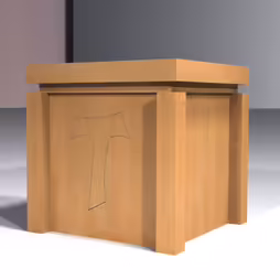Ołtarz Drewniany z Krzyżem Tau - Art. 740
