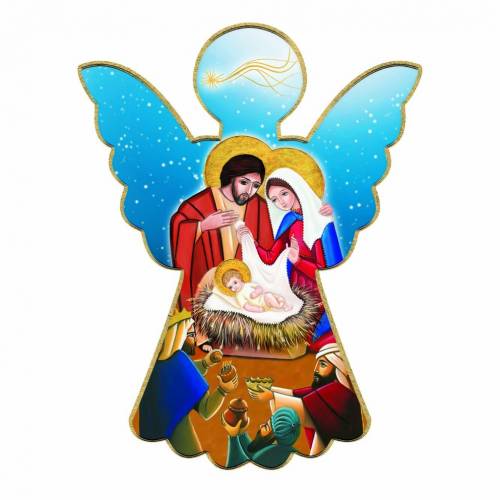 ACN01 Drewniany Aniołek do Zawieszenia