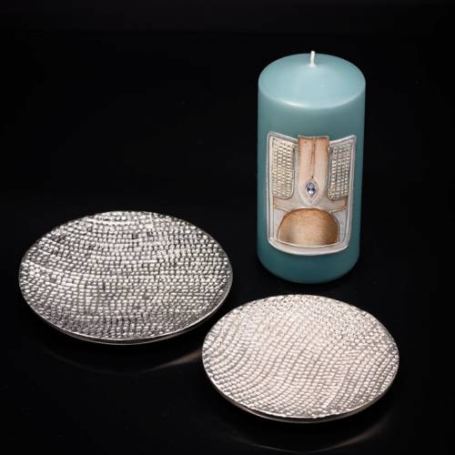 Aluminium coaster honeycomb D 14 cm