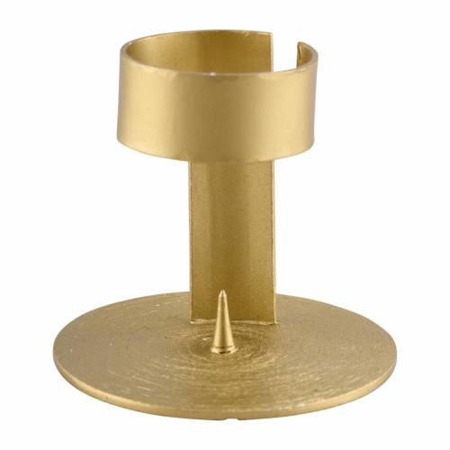 Candle stand aluminium gold D 4 cm