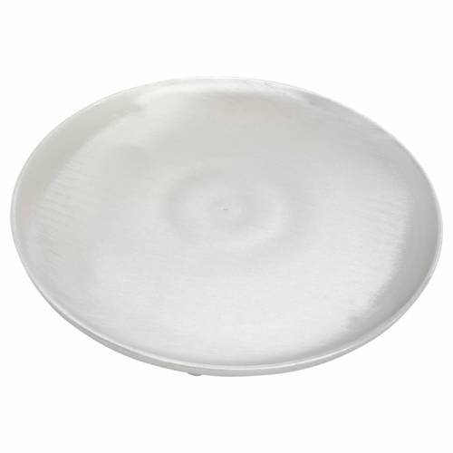 Matte aluminium candle plate D 21 cm