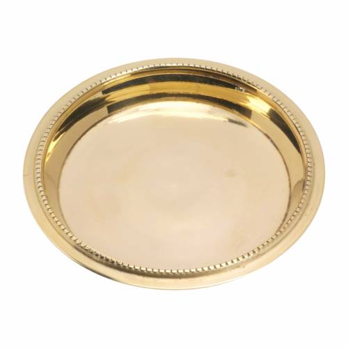 Brass coaster with pearl rim
