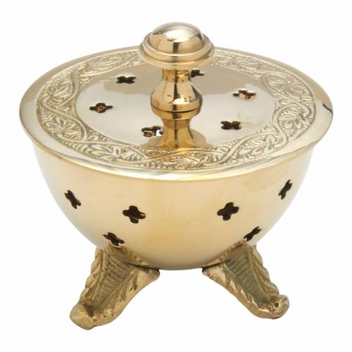 Three-feet brass incense burner