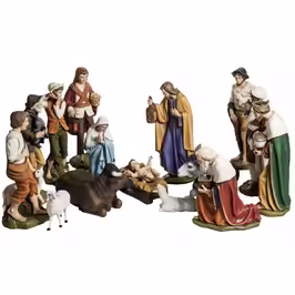 PRESEPE COMPLETO IN FIBRA DI VETRO