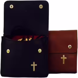 Calfskin leather paten holder