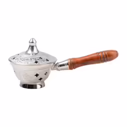 Incense-pan with wooden handle