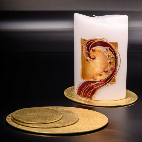 Gold aluminium coaster