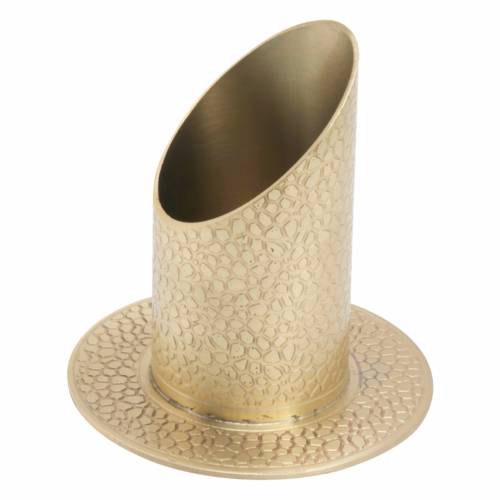 Candlestand with honeycomb pattern