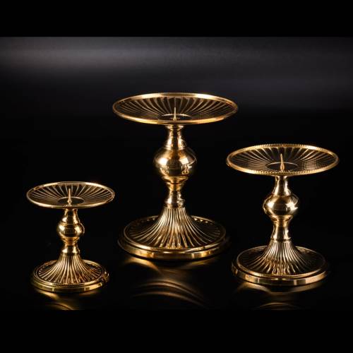 Brass candle holder H 15 cm