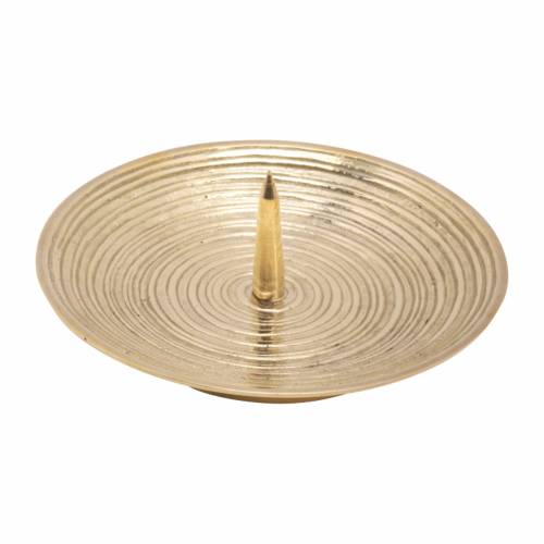 Groove brass coaster with thorn