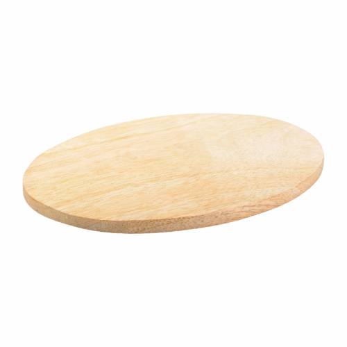 Oval natural wood coaster 13,5x10 cm