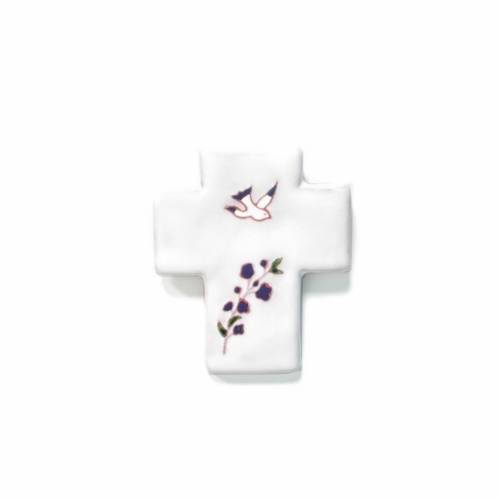 Ceramic Cross “Dove and Flowers”