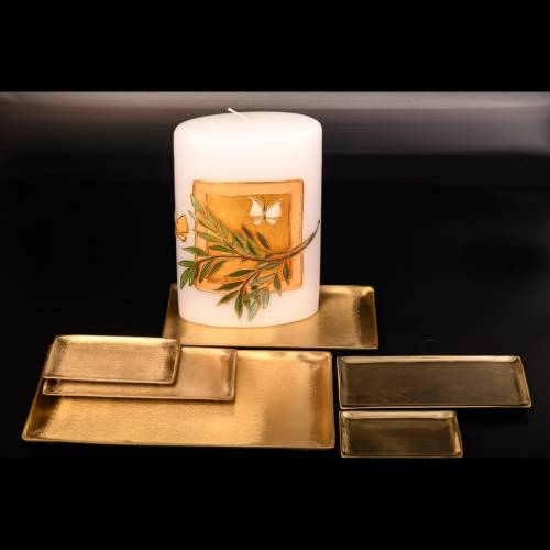 Polished candle coaster