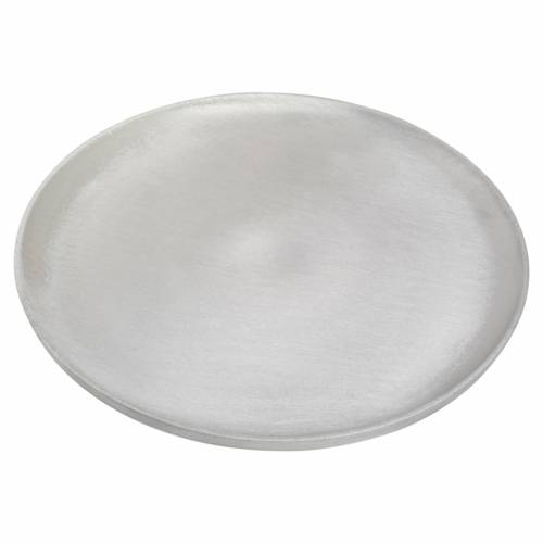 Matte aluminium candle plate D 19 cm