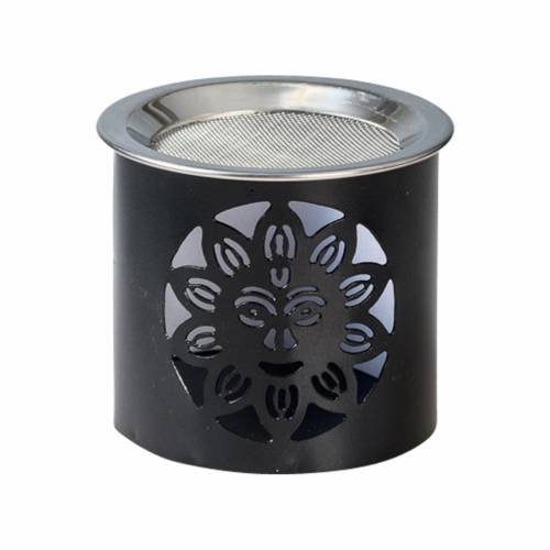 Incense burner sun engraving