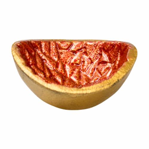 Incence bowl gold & red