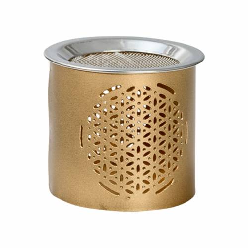 Incense burner of matt iron
