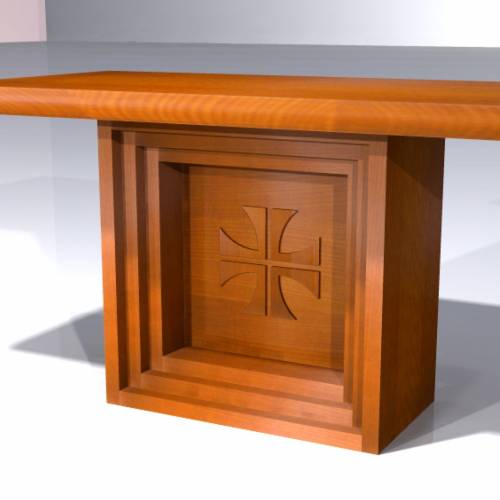 Altare in legno croce patente - Art. 640