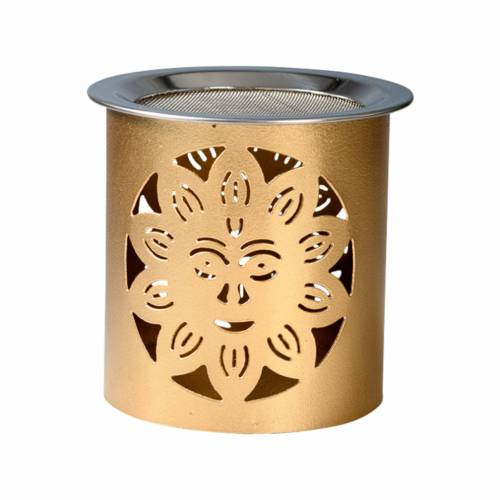 Incense burner wit gold sun