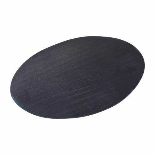 Black aluminium coaster 20,5x14 cm