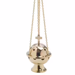 Brass Thurible with cross H 13 cm
