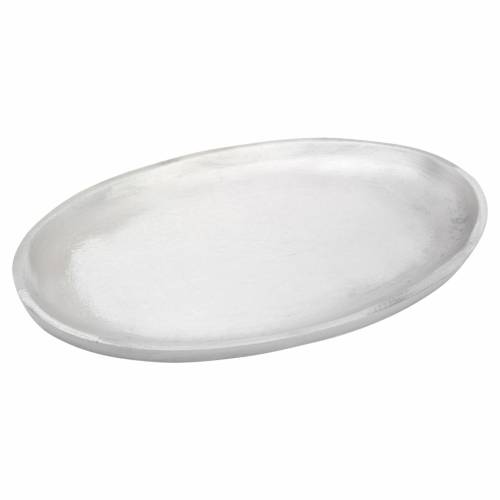 Oval aluminium candle plate