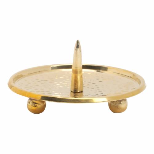 Candle Coaster brass golden plated with thorn