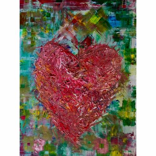 Heart - Enamel on canvas