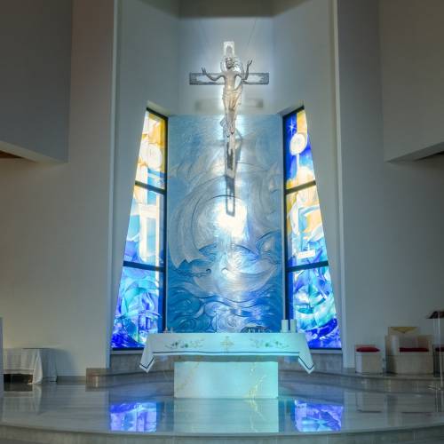 STAINED GLASS WINDOWS MARIA AUSILIATRICE CHURCH, CIVITANOVA MARCHE