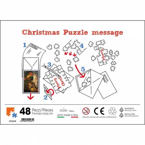 PZM08 PUZZLE BOŻONARODZENIOWE Z PERSONALIZOWALNYM PRZESŁANIEM