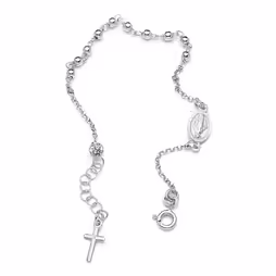 Bracciale Argento Rodiato Ø mm. 3 con Strass