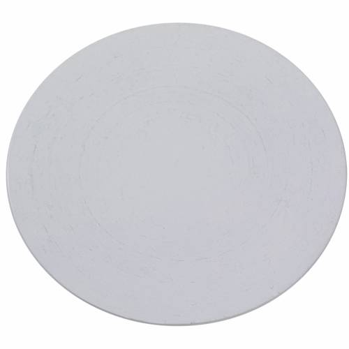 Portacandela alluminio bianco D 14 cm