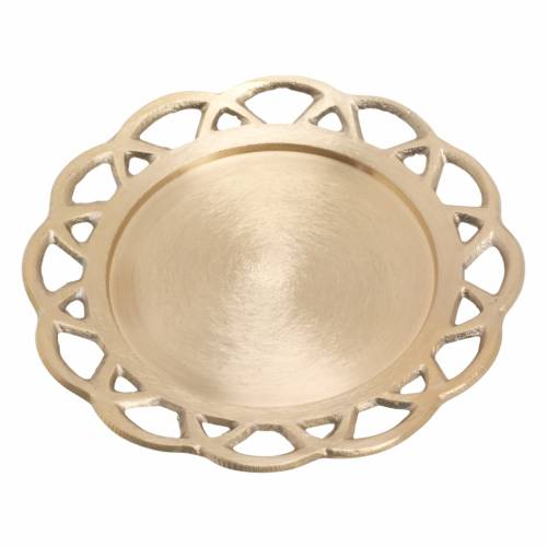 Brass coaster with wavy edges